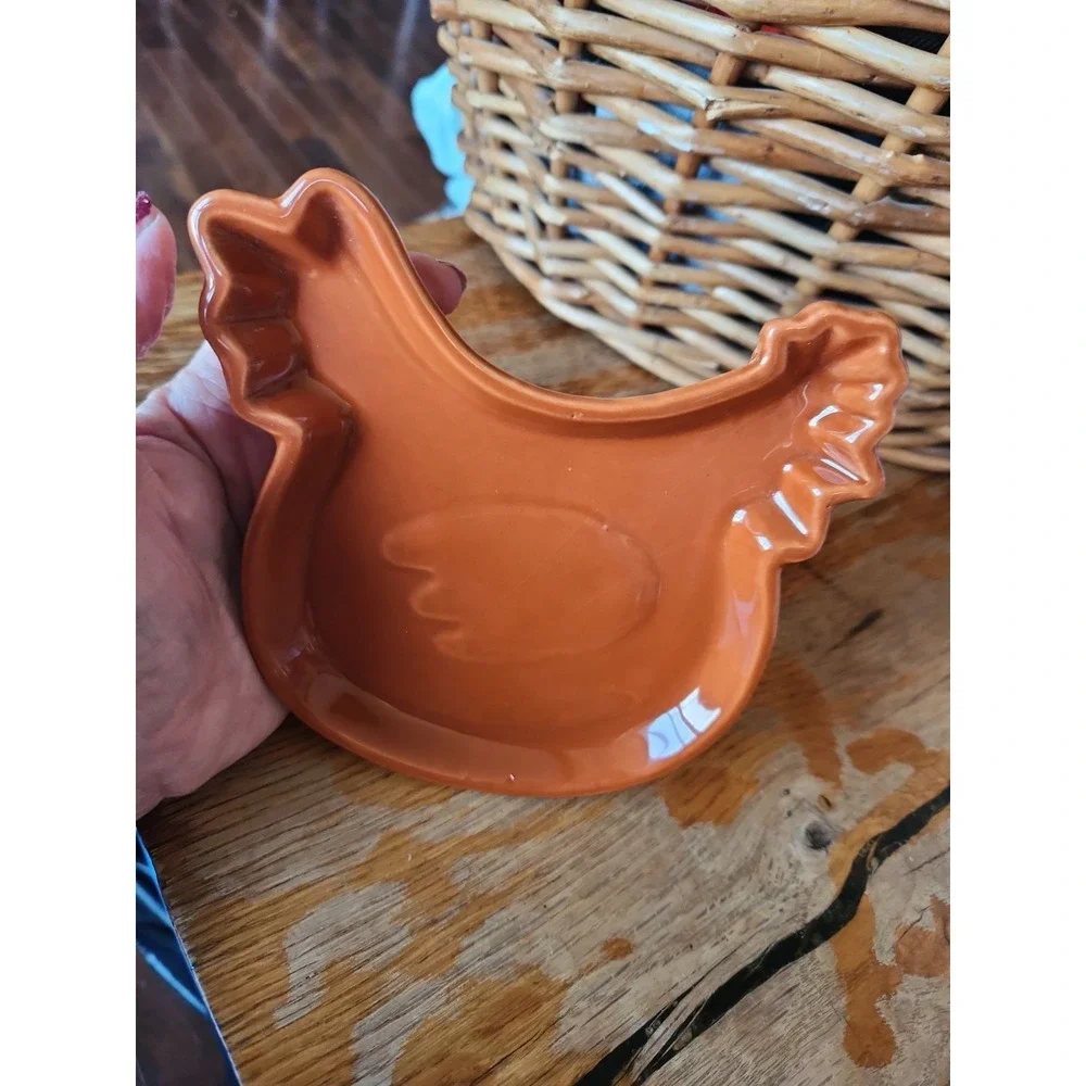 Chicken Red Hen Spoon Rest new Ceramic